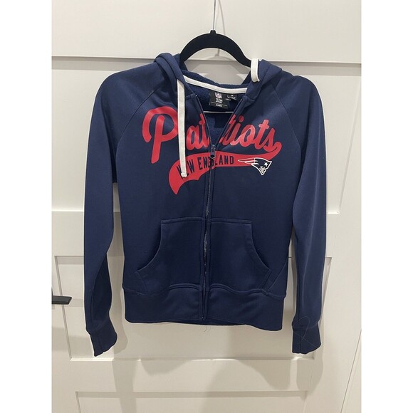New England Patriots NFL Team Apparel Women’s  Medium  Full Zip Hoodie - Picture 1 of 7